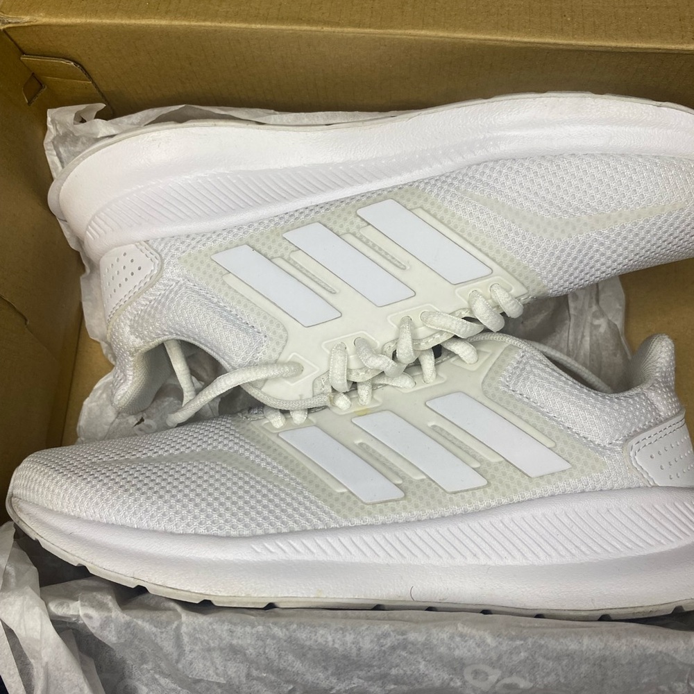 Adidas All-White Mesh Sneakers